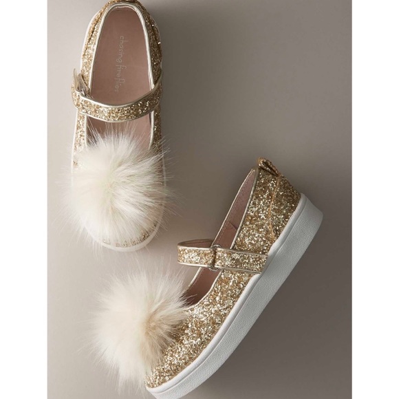 Other - Girls Puff Sneaker Mary Janes - Silver
